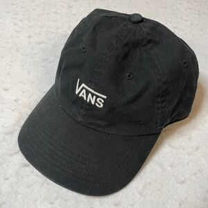 Vans Black Baseball Cap Embroidered Logo Adjustable Strap Mens‎ Womens Casual